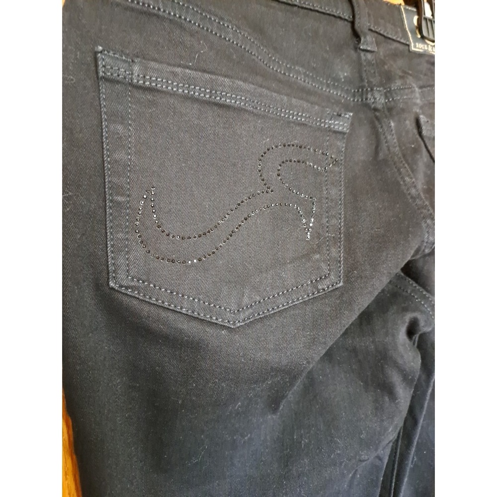 Rock & Republic Women's Black Cotton Kendra Curvy Bootcut Denim Jeans Pants Sz 6 - Picture 5 of 16